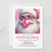 Personalized Funny Santa Heart Glasses Christmas   Kaart (Voorkant)