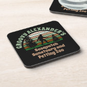Personalized Funny Sasquatch Sanctuary Bier Onderzetter (Linkerzijde)