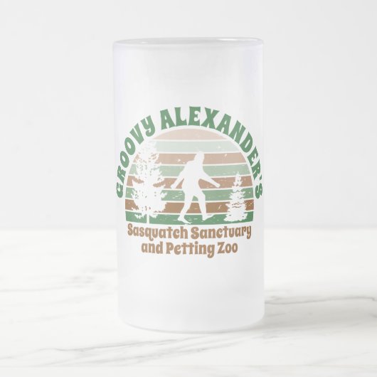 Personalized Funny Sasquatch Sanctuary Matglas Bierpul (Center)