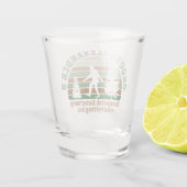 Personalized Funny Sasquatch Sanctuary Shot Glas (Achterkant)