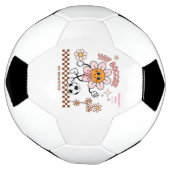 Personalized Funny Soccer Mum Retro Flower  Voetbal (Gedraaid)