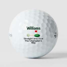 Personalized Funny Straight and True Gift for Golf Golfballen