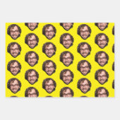 Personalized Funny Yellow Custom Face Photo Inpakpapier Vel (Voorkant 2)