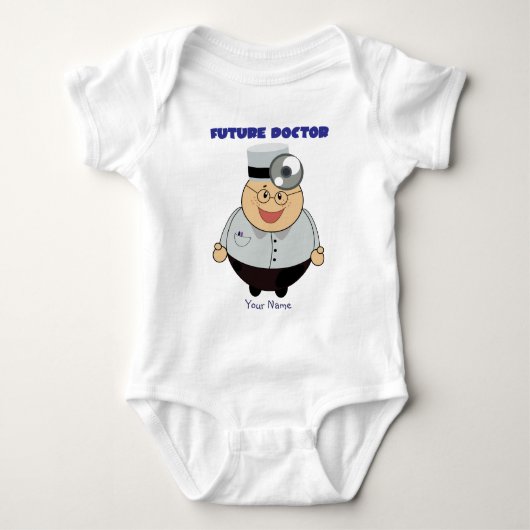 Personalized Future Doctor Shirt, Cute Doctor Romper (Voorkant)