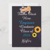 Personalized future start hete Engineer graduate Kaart (Voorkant)