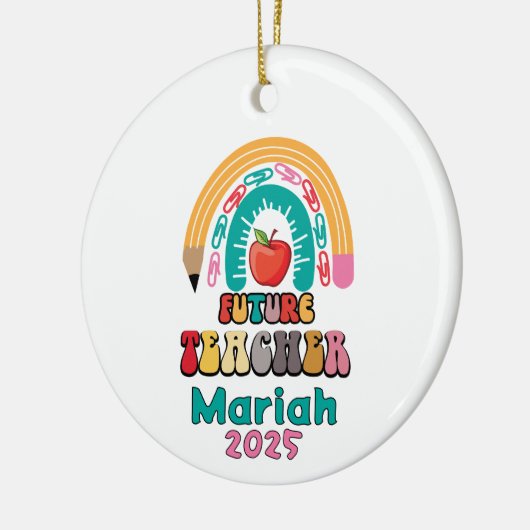 Personalized Future Teacher Christmas Ornament (Links)