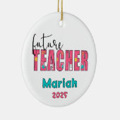 Personalized Future Teacher Christmas Ornament (Rechts)