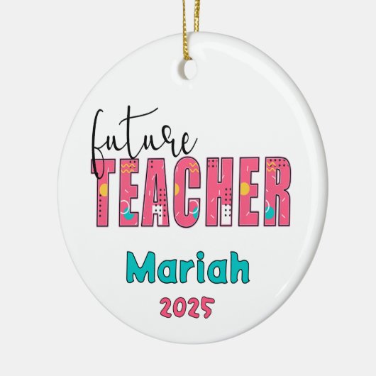 Personalized Future Teacher Christmas Ornament (Links)