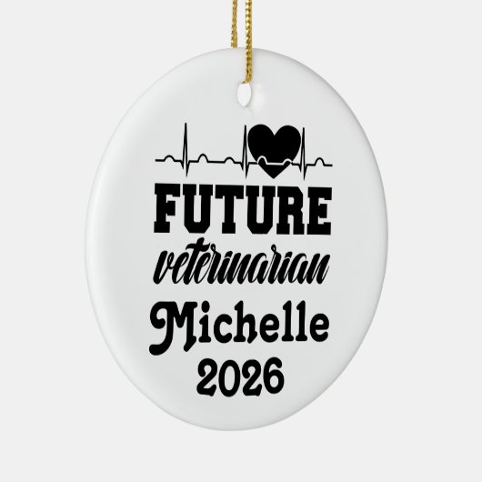 Personalized Future Veterinarian  Keramisch Ornament (Rechts)