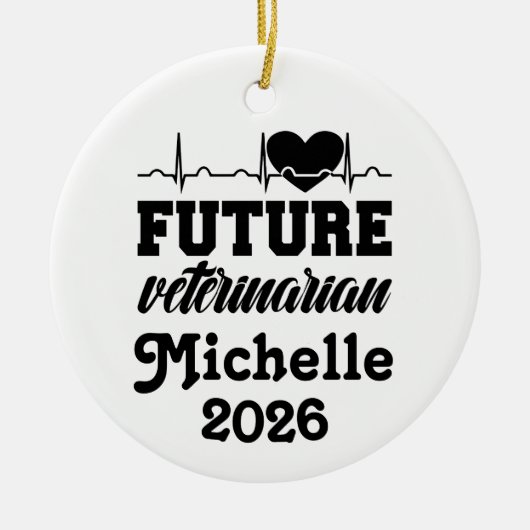 Personalized Future Veterinarian  Keramisch Ornament (Voorkant)