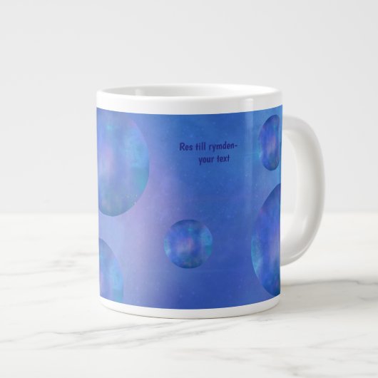 Personalized Galaxy Space Nebula Art - Custom text Grote Koffiekop (Voorkant rechts)