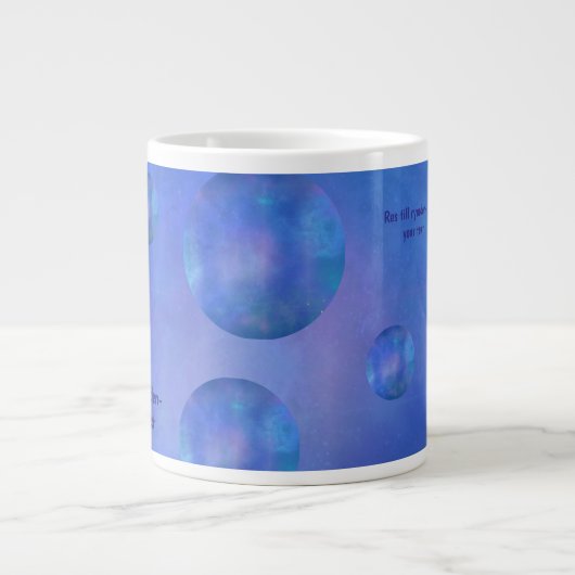 Personalized Galaxy Space Nebula Art - Custom text Grote Koffiekop (Voorkant)