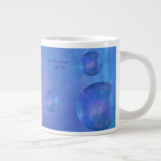 Personalized Galaxy Space Nebula Art - Custom text Grote Koffiekop (Rechts)