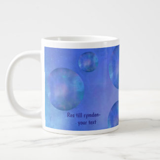 Personalized Galaxy Space Nebula Art - Custom text Grote Koffiekop