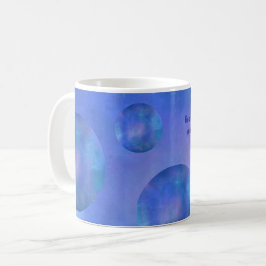 Personalized Galaxy Space Nebula Art - Custom text Koffiemok (Voorkant links)