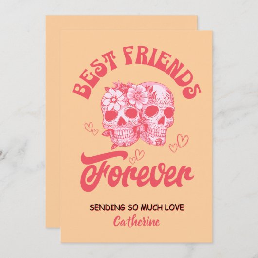 Personalized Galentine’s Day Card Feestdagenkaart (Voorkant / Achterkant)