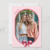 Personalized Galentine’s Day Photo Card -Pink  Feestdagenkaart (Achterkant)