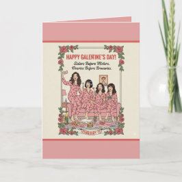 Personalized Galentine's Day Greeting Card Kaart