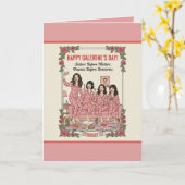 Personalized Galentine's Day Greeting Card Kaart (Gele Bloem)