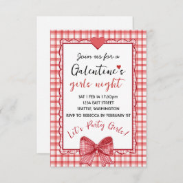 Personalized Galentines Girls Night Invitation RSVP Kaartje