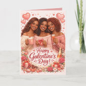 Personalized Galentine's Greeting Card Kaart (Voorkant)