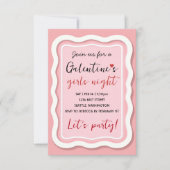 Personalized Galentines Pink Party Invitation RSVP Kaartje (Voorkant)