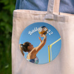 Personalized Game Day Volleyball Name Number Photo Ronde Button 3,2 Cm<br><div class="desc">This design features space for a name, number and photo. Click the customize button for more flexibility in adjusting the text! Variations of this design as well as coordinating products are available in our shop, zazzle.com/store/doodlelulu. Contact us if you need this design applied to a specific product to create your...</div>