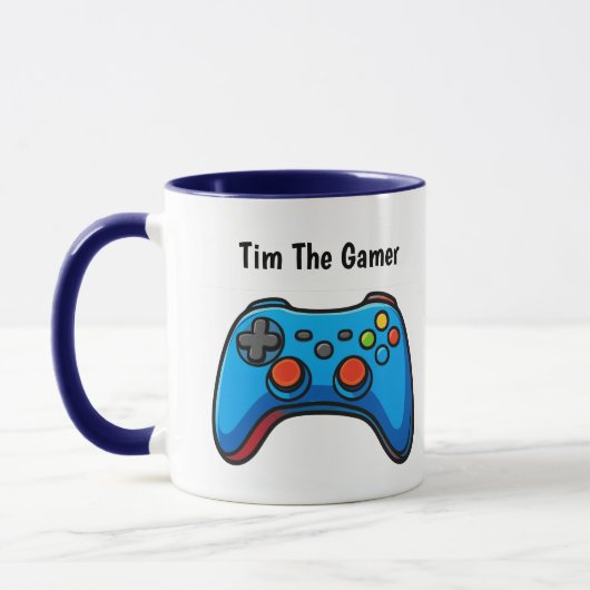 Personalized Gamer Coffee Mug Custom Name Gift Mok (Links)