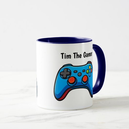 Personalized Gamer Coffee Mug Custom Name Gift Mok (Voorkant rechts)