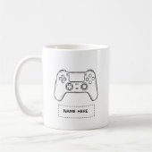 Personalized Gamer Controller Minimalist Sketch  Koffiemok (Links)