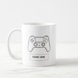 Personalized Gamer Controller Minimalist Sketch  Koffiemok