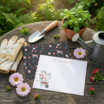 Personalized Garden Tools Note Card 
