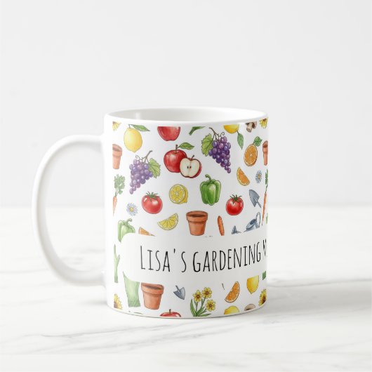 Personalized gardening mug koffiemok (Links)