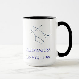 Personalized Gemini Constellation Mug - Custom Zod Mok