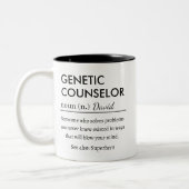 Personalized Genetic Counselor Tweekleurige Koffiemok (Links)