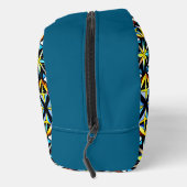 Personalized Geometric Blue Travel Bag Toilettasje (Rechts)