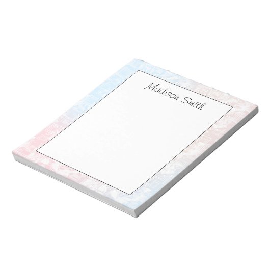 Personalized Geometric Notepad Notitieblok (Linkerzijde)