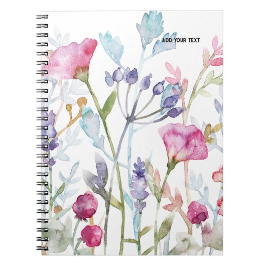 PERSONALIZED Geperste Bloemen| Notitieboek (Voorkant)