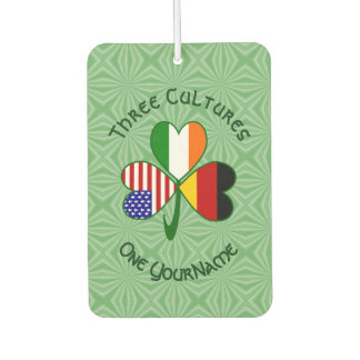 Personalized German Irish USA Shamrock Luchtverfrisser