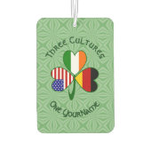 Personalized German Irish USA Shamrock Luchtverfrisser (Achterkant)