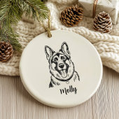 Personalized German Shepherd Dog Christmas Keramisch Ornament