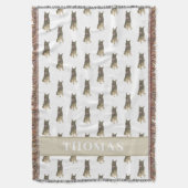 Personalized German Shepherd (Sable) Deken (Voorkant Verticaal)