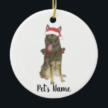 Personalized German Shepherd (Sable) Keramisch Ornament<br><div class="desc">Maak de mooie lijst dit jaar met een gepersonaliseerde versiering van je favoriete kleine elf!</div>