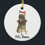 Personalized German Shepherd (Sable) Keramisch Ornament<br><div class="desc">Maak de mooie lijst dit jaar met een gepersonaliseerde versiering van je favoriete kleine elf!</div>