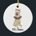 Personalized German Shepherd (zwart & veran) Keramisch Ornament<br><div class="desc">Maak de mooie lijst dit jaar met een gepersonaliseerde versiering van je favoriete kleine elf!</div>