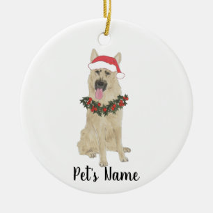 Personalized German Shepherd (zwart & veran) Keramisch Ornament
