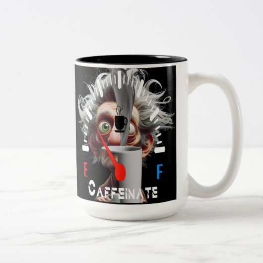 Personalized Get Caffeinated Tweekleurige Koffiemok (Rechts)
