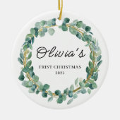 Personalized Gift | Custom Name Holiday Keepsake Keramisch Ornament (Voorkant)