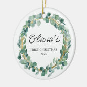 Personalized Gift | Custom Name Holiday Keepsake Keramisch Ornament (Links)