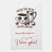 Personalized Gift for Boyfriend Funny Food Towel Theedoek (Verticaal)